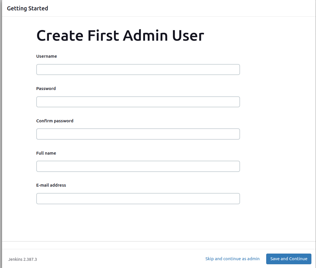 Jenkins admin